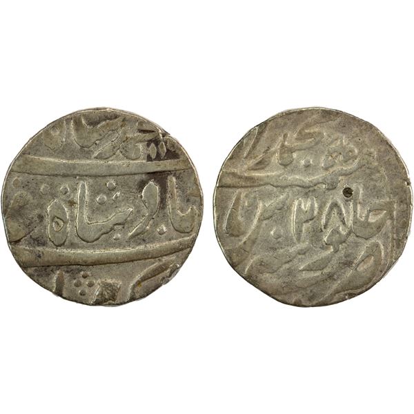 MUGHAL: Muhammad Shah, 1719-1748, AR rupee, Muhammadabad Banaras, AH115x year 28, F-VF