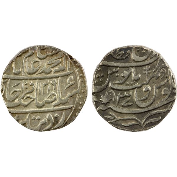 AWADH: Sa'adat Ali, 1798-1814, AR rupee, Bareli, AH1219 year 37 sic, VF-EF