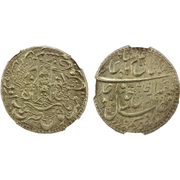 AWADH: Walid Ali Shah, 1847-1896, AR rupee, AH1265 year 3, NGC AU details
