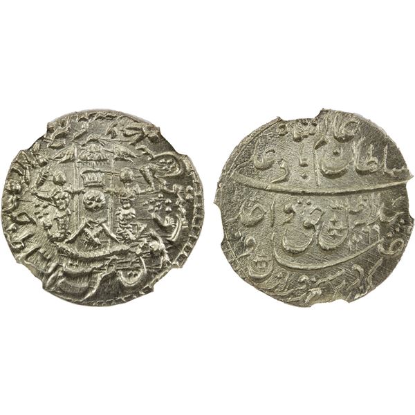 AWADH: Wajid Ali Shah, 1847-1856, AR rupee, Lucknow, AH1269 year 6, NGC MS66