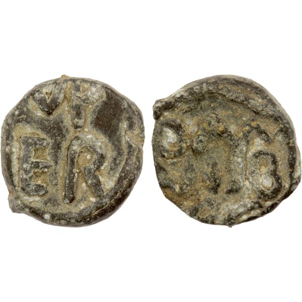 DANISH INDIA: Christian IV, 1588-1648, lead cash, Tranquebar, ND, VF