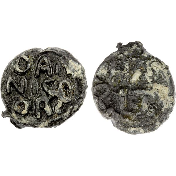 DANISH INDIA: Christian IV, 1588-1648, lead cash (3.65g), Tranquebar, ND, VF-EF