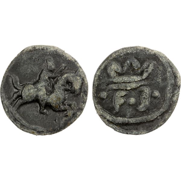 DANISH INDIA: Frederick III, 1648-1670, lead cash (3.30g), Tranquebar, ND, VF-EF