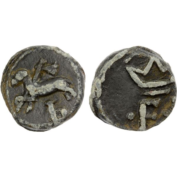 DANISH INDIA: Frederick III, 1648-1670, lead cash (3.13g), Tranquebar, ND, VF