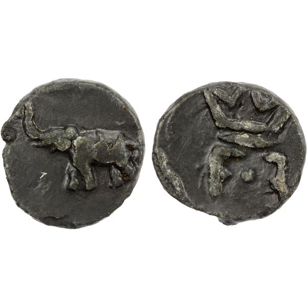 DANISH INDIA: Frederick III, 1648-1670, lead cash (2.88g), Tranquebar, ND, VF-EF