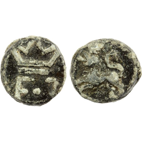 DANISH INDIA: Frederick III, 1648-1670, lead cash (2.88g), Tranquebar, ND, VF