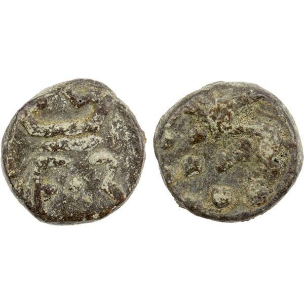 DANISH INDIA: Frederick III, 1648-1670, lead cash, Tranquebar, ND, Fine