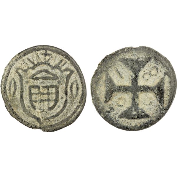 PORTUGUESE INDIA: DIU: João VI, as regent, 1799-1816, Tin 20 bazarucos (13.61g), 1800, VF