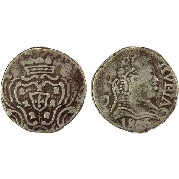 PORTUGUESE INDIA: GOA: João VI, as regent, 1799-1816, AR rupia (10.83g), 1806, F-VF