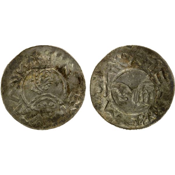 BOHEMIA: Vratislaus II, 1061-1092, AR denar (0.52g), AU