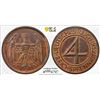 Image 1 : GERMANY: Weimar Republic, AE 4 reichspfennig, 1932-D, PCGS MS63 BN
