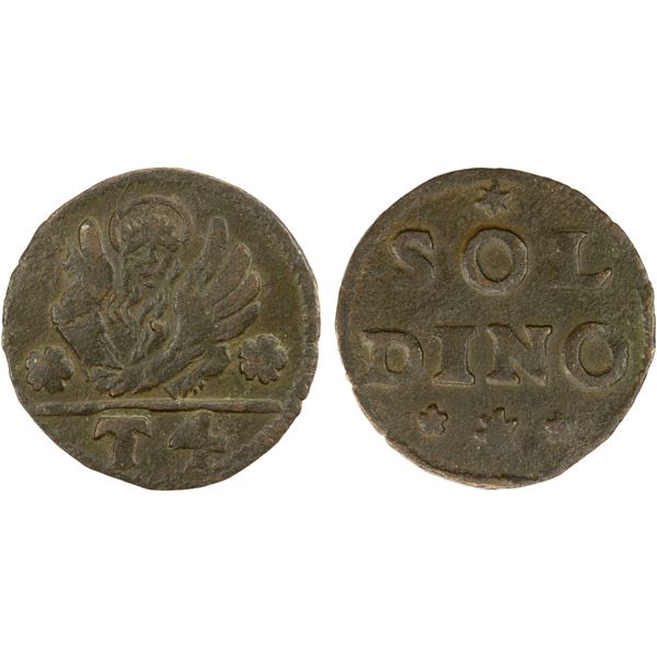 VENICE: Republic, AE soldino (4 tornesi), (1.81g), ND (1610), F-VF