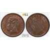 Image 1 : ROMANIA: Carol I, as King, 1881-1914, AE ban, 1900-B, PCGS MS64 BN