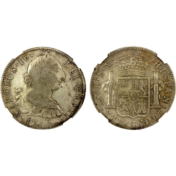 MEXICO: Carlos IV, 1788-1808, AR 8 reales, 1789-Mo, NGC VF details