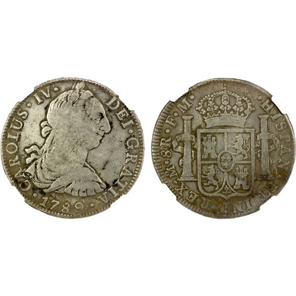 MEXICO: Carlos IV, 1788-1808, AR 8 reales, 1789-Mo, NGC VF details