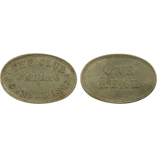 PERU: 1 real token, 1867, EF