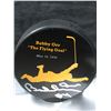 Image 1 : BOBBY ORR SIGNED "THE FLYING GOAL" PUCK BECKETT COA