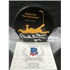 Image 2 : BOBBY ORR SIGNED "THE FLYING GOAL" PUCK BECKETT COA