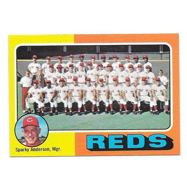 1975 Topps Cincinnati Reds Team Photo Checklist Card #531