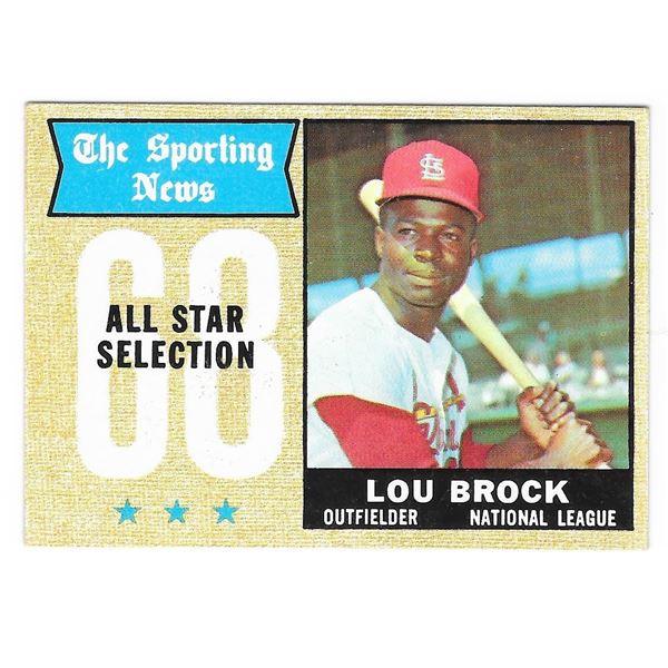 Lou Brock 1968 Topps Card #372