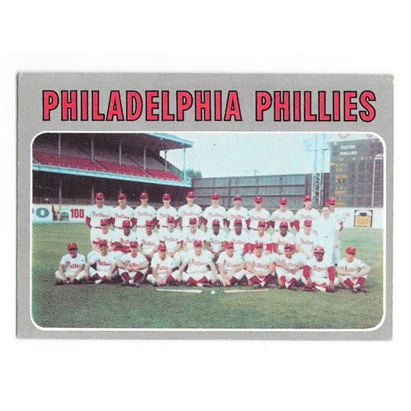 1970 Topps Philadelphia Phillies Team Photo Checklist Card #436