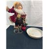 Image 1 : Santa Figurine &Abbey Press Christmas Pie Plate