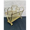 Image 1 : Vintage Brass-like Magazine rack