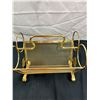 Image 2 : Vintage Brass-like Magazine rack