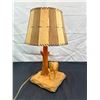 Image 1 : Wood Hand Craved table lamp