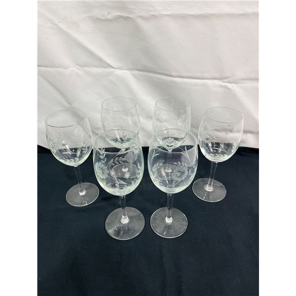 Floral wine glasses