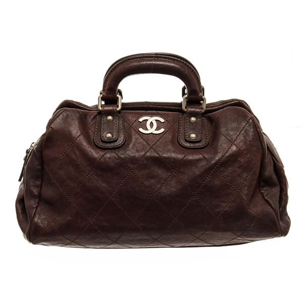 Chanel Brown Leather CC Handbag