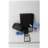 Image 1 : Dryer Balls, Binder and Empty Sony Case and Shaving Bag