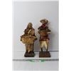 Image 1 : (2) Folk Art Paper Mache Figures