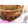 Image 2 : Wicker Basket, (4) Lanterns, Misc.