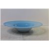 Image 4 : Blue & White Blown Glass Bowl/Dish (14" across)