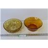 Image 1 : (2) Amber Glass Bowls