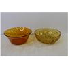 Image 6 : (2) Amber Glass Bowls