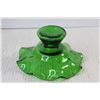 Image 3 : Green Glass Dish/Candle holder - Green Glass Vase