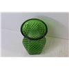 Image 5 : Green Glass Dish/Candle holder - Green Glass Vase