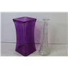 Image 1 : Purple Vase - Clear Single Flower Vase