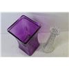 Image 4 : Purple Vase - Clear Single Flower Vase