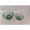 Image 2 : (2) Anchor Green Glass Mixing Bowls - 2.5L & 1L