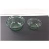 Image 5 : (2) Anchor Green Glass Mixing Bowls - 2.5L & 1L