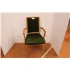 Image 1 : *Vintage Green Velvet Padded Chair