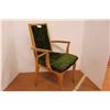 Image 3 : *Vintage Green Velvet Padded Chair