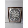 Image 1 : Framed Lace Wall Art - 18" x 22"