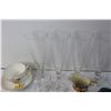 Image 4 : (5) Glasses , Tea Cup and Saucer, Misc.