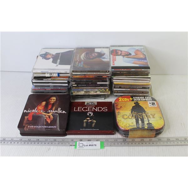 (30+) Assorted CDs - Tim McGraw - Justin Bieber - Kelly Lee Evans - Jared Sowen - Nate Hus - Faith