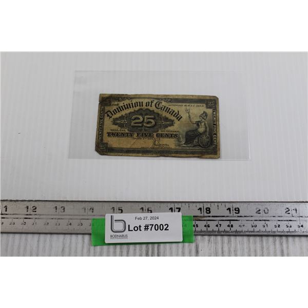 1900 Shinplaster Canadian Bill