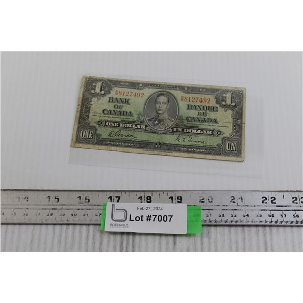 1937 Canadian $1 Bill
